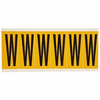 BRADY Letter Label W 1-1/2 in W x 3-1/2 in H, 24UZ30