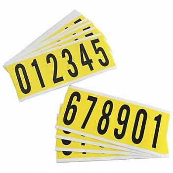 BRADY Number Label Kit 0 Thru 9, 24UZ35