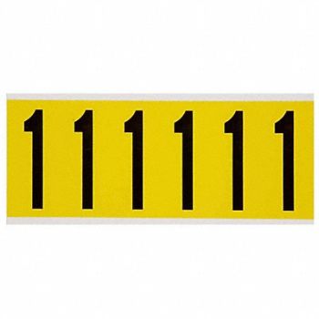 BRADY Number Label 1 1-1/2 in W x 3-1/2 in H, 24UZ37