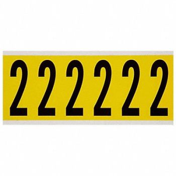 BRADY Number Label 2 1-1/2 in W x 3-1/2 in H, 24UZ38