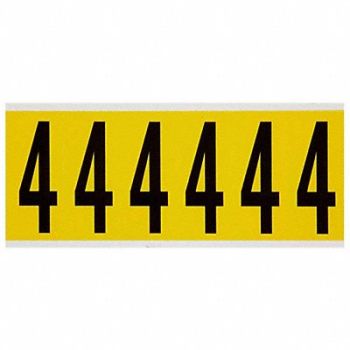 BRADY Number Label 4 1-1/2 in W x 3-1/2 in H, 24UZ40