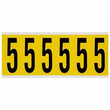 BRADY Number Label 5 1-1/2 in W x 3-1/2 in H, 24UZ41