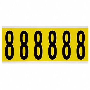 BRADY Number Label 8 1-1/2 in W x 3-1/2 in H, 24UZ44