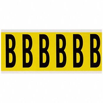 BRADY Letter Label B 1-1/2 in W x 3-1/2 in H, 24UZ47
