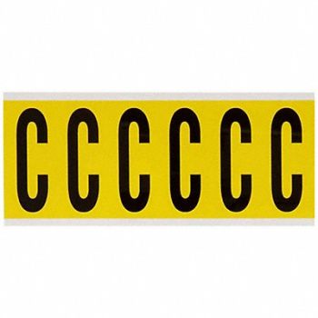 BRADY Letter Label C 1-1/2 in W x 3-1/2 in H, 24UZ48