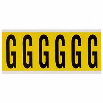 BRADY Letter Label G 1-1/2 in W x 3-1/2 in H, 24UZ52