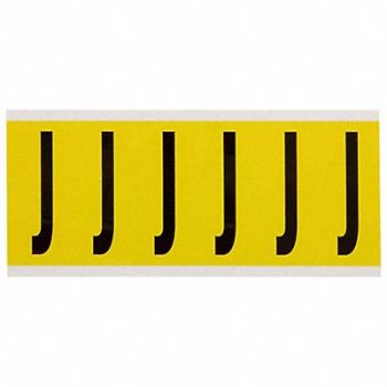 BRADY Letter Label J 1-1/2 in W x 3-1/2 in H, 24UZ55