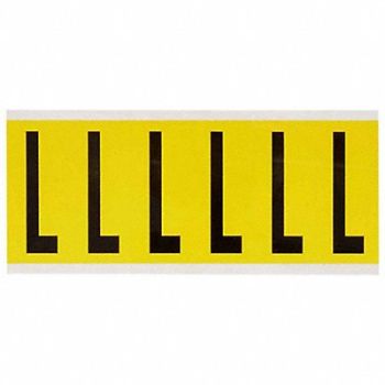 BRADY Letter Label L 1-1/2 in W x 3-1/2 in H, 24UZ57