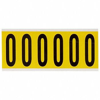 BRADY Letter Label O 1-1/2 in W x 3-1/2 in H, 24UZ60