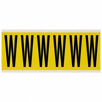 BRADY Letter Label W 1-1/2 in W x 3-1/2 in H, 24UZ68