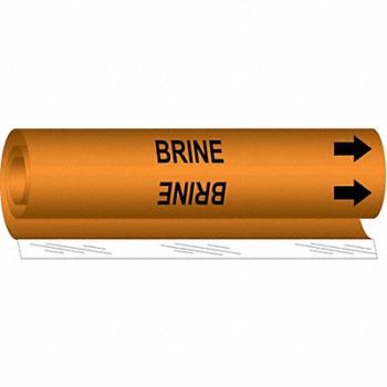 BRADY Pipe Marker Brine 9 in H 8 in W, 24VD31