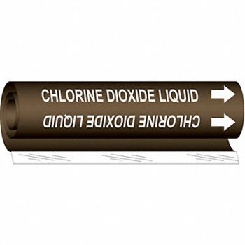 BRADY Pipe Markr Chlorine Dioxide Liquid 5in H, 24VC31