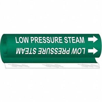 BRADY Pipe Mrkr Low Pressure Steam 5in H 8in W, 24VC75