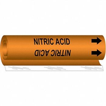 BRADY Pipe Marker Nitric Acid 5 in H 8 in W, 24VC79