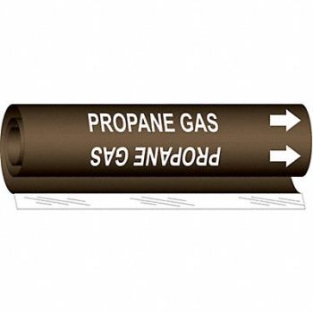 BRADY Pipe Marker Propane Gas 5 in H 8 in W, 24VC90