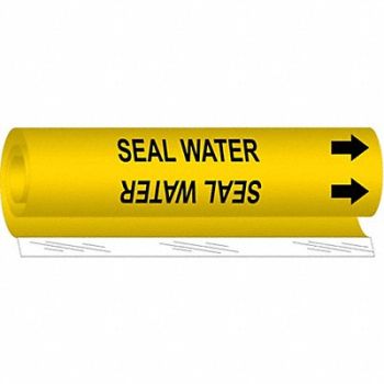 BRADY Pipe Marker Seal Water 5 in H 8 in W, 24VC93