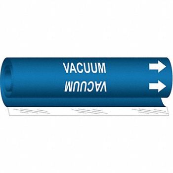 BRADY Pipe Marker Vacuum 5 in H 8 in W, 24VD03