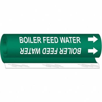 BRADY Pipe Markr Boiler Feed Water 9in H 8in W, 24VD30