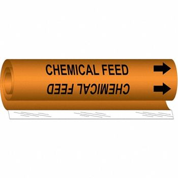 BRADY Pipe Marker Chemical Feed 9 in H 8 in W, 24VD36