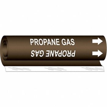 BRADY Pipe Marker Propane Gas 9 in H 8 in W, 24VD98