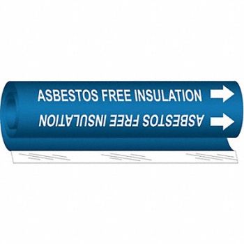 BRADY Pipe Marker Asbestos Free Insultn 26in H, 24VE35