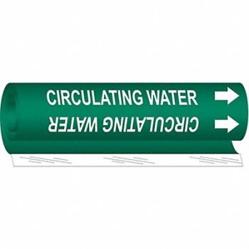 BRADY Pipe Markr Circulating Water 5in H 8in W, 24VC35