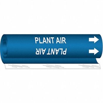 BRADY Pipe Marker Plant Air 5 in H 8 in W, 24VC87
