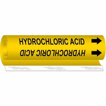 BRADY Pipe Mrkr Hydrchloric Acid 26in H 12in W, 24VE82
