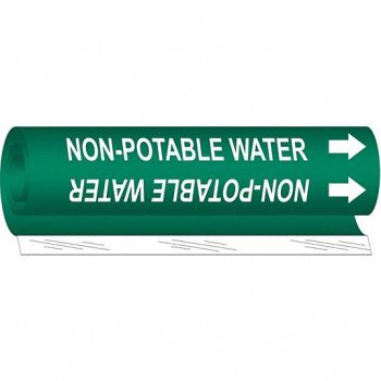 BRADY Pipe Mrkr Non-Potable Watr 26in H 12in W, 24VE97