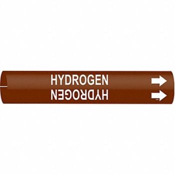BRADY Pipe Marker Hydrogen 2 in H 2 in W, 24VJ71