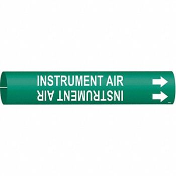 BRADY Pipe Marker Instrument Air 2 13/16in H, 24VK17