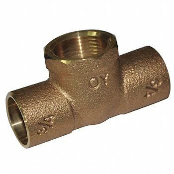 GRAINGER APPROVED Tee Cast Copper 1/2 Tube CxCxFNPT, 24W589