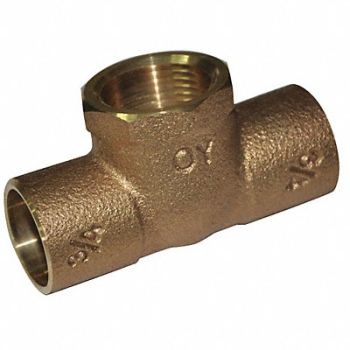 GRAINGER APPROVED Tee Cast Copper 3/4 Tube CxCxFNPT, 24W590