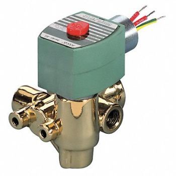 REDHAT Solenoid Valve Brass NC Air Inert Gas, 24W658
