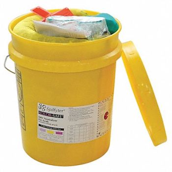 SPILFYTER Dry Acid Neutralizer Spill Kit Bucket, 24W852