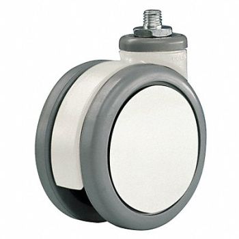 GRAINGER APPROVED Twin-Wheel Threaded Stem Caster 5, 24WA56