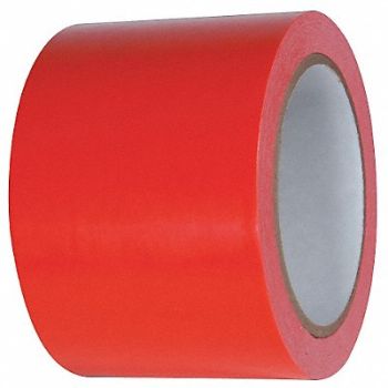 GRAINGER APPROVED Floor Tape Red 3 inx216 ft Roll PK2, 24WH10