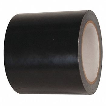 GRAINGER APPROVED Floor Tape Black 4 inx216 ft Roll PK2, 24WH13