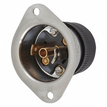 HUBBELL Midget Locking Flgd Inlet Nema Ml-2P, 24X655