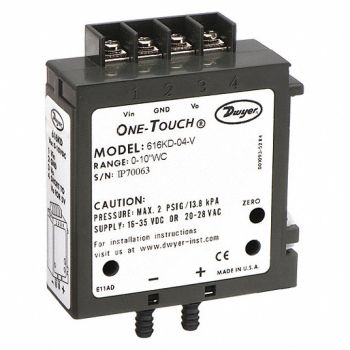 DWYER Differential Transmitter 0 to 10 in wc, 24Z013