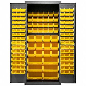 DURHAM MFG K4901 Bin Cabinet 84 x36 x24 Gray 138YlwBns, 36EZ70