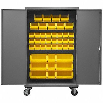 DURHAM MFG K4879 Bin Cabinet 80 x48 x24 Gray 42YlwBns, 36EZ43