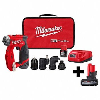MILWAUKEE M12 Installation Drill Kit w M12 Battery, 385XG8