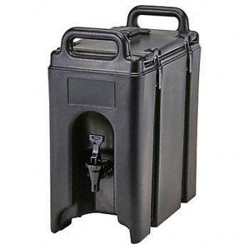 CAMBRO Beverage Container 16 1/2x 9x 18 Black, 4UJL5