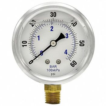 WGTC Differential Pressure Gauge 0 to 60 psi, 801CN8