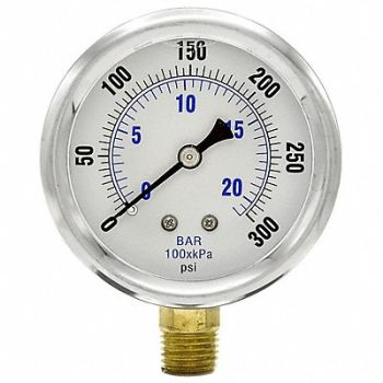 WGTC Differential Pressure Gauge 0 to 300 psi, 801CN9