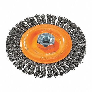 WALTER SURFACE TECHNOLOGIES Stringer Bead Wheel Brush Knot 5 x1/4, 252Z50