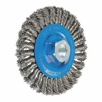 WALTER SURFACE TECHNOLOGIES Wide Wheel Brush Knot 4.5 x1/4 x5/8 -11, 252Z58