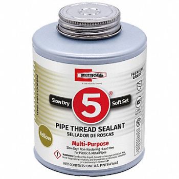 RECTORSEAL Pipe Thread Sealant 8.0139 fl oz Yellow, 4YRW1