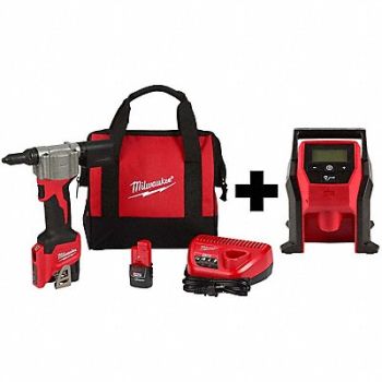 MILWAUKEE M12 Rivet Tool M12 Compact Inflator, 388TM5